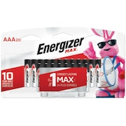 ENERGIZER Max AAA Alkaline Batteries 20 pk Carded E92LP-20